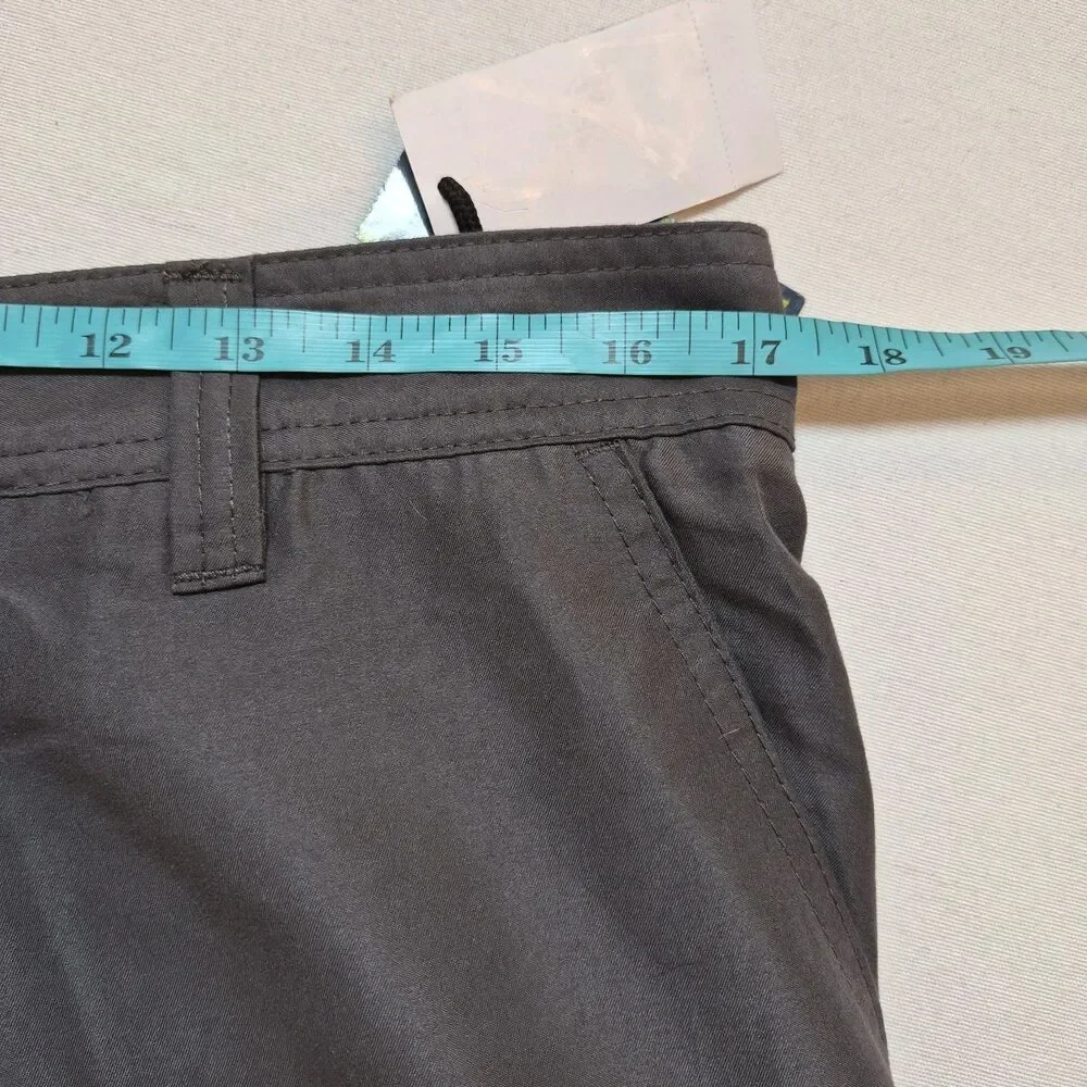 Burnside Men's Hybrid Walk/Board Shorts Size 34 Charcoal UV Protect Stretch